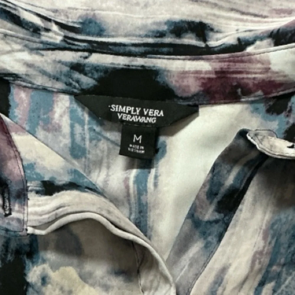 Simply Vera Vera Wang - EC - Multicolor Patterned Blouse - Picture 2 of 3